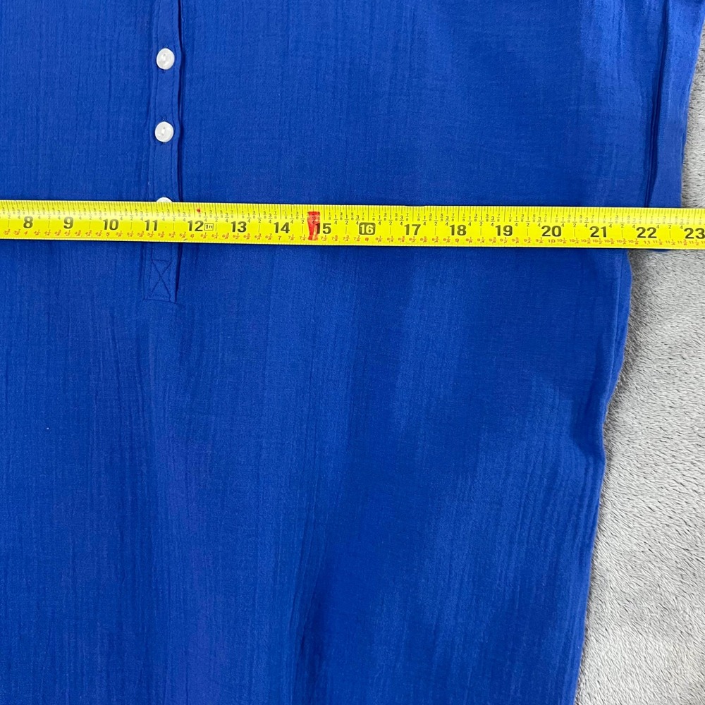 Quince 100% Organic Cotton Gauze Roll Sleeve Shirt Womens S Minimalist - Picture 4 of 9